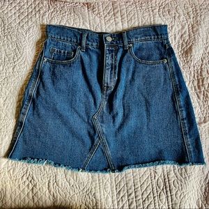 jean mini skirt
